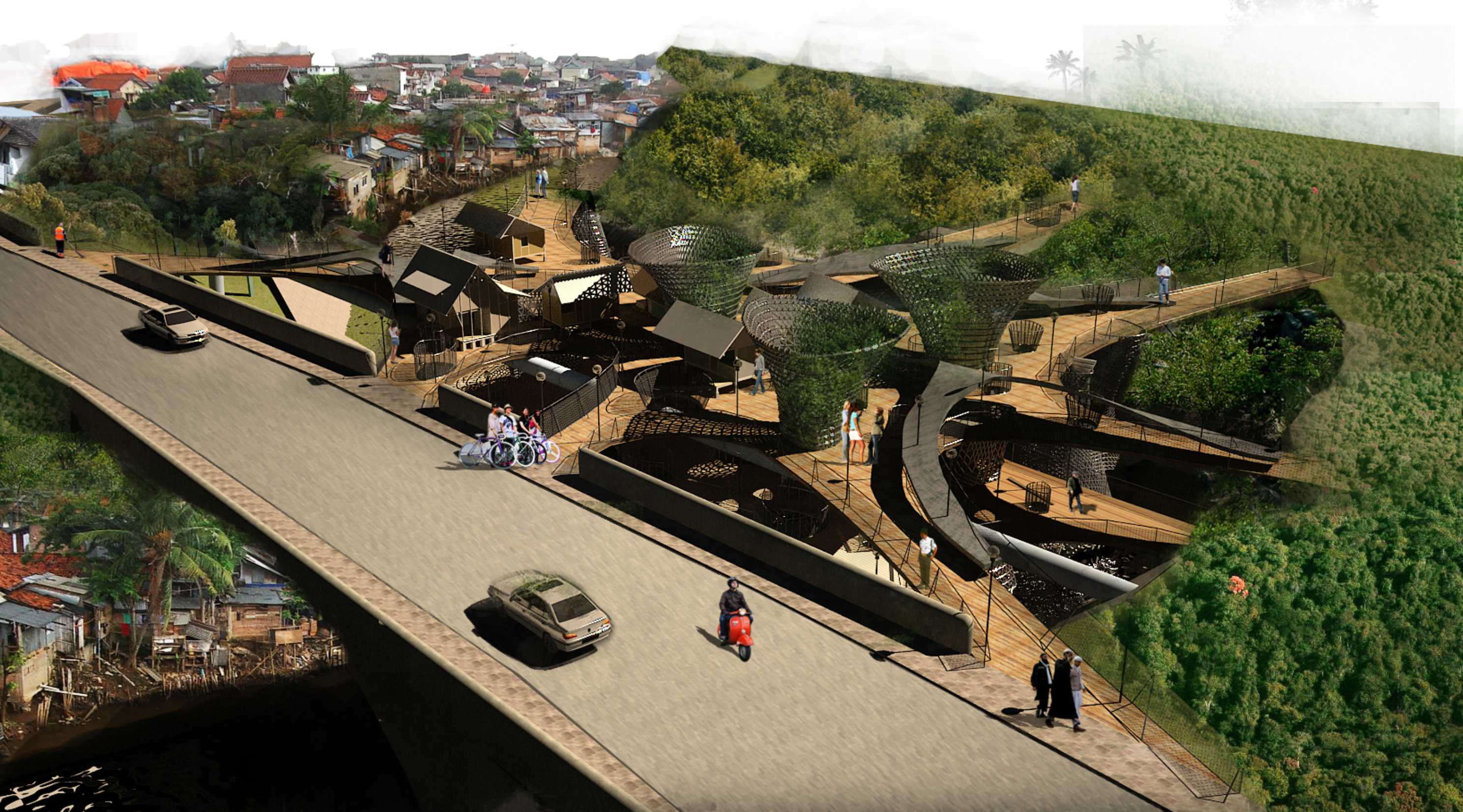 Intersection-Interaction Siliwangi Pedestrian Bridge, image 3